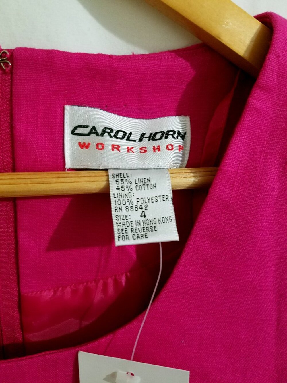 Fuchsia Midi Dress with Short Sleeves - Picture 9 of 10